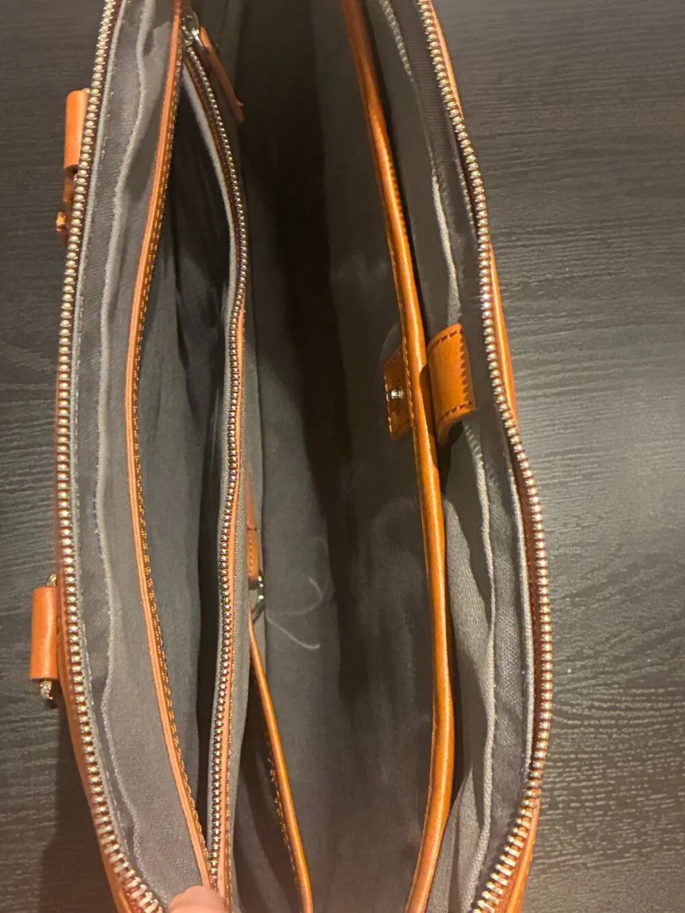 Shinola Computer Brief - Bourbon Signature Leather